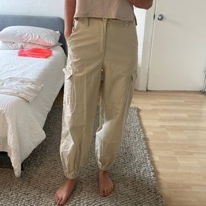 Off white / Cream BDG cargo jogger pants in Small